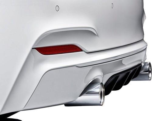 Bmw 2 Uyumlu Serisi F22 2014 Sonrası M Performance Arka Tampon Eki - Difüzör (Plastik)