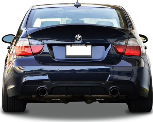 Bmw 3 Uyumlu Serisi E90 2006 - 2012 M Performance Arka Tampon Eki - Difüzör (Plastik)