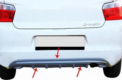 Citroen C-Elysee Uyumlu Arka Orta Tampon Fiber (Difüzör) 2012 Ve Sonrası