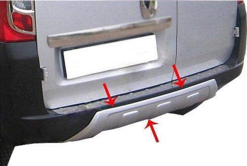 Citroen Nemo Uyumlu Arka Orta Tampon Fiber (Difüzör) 2008 Ve Sonrası