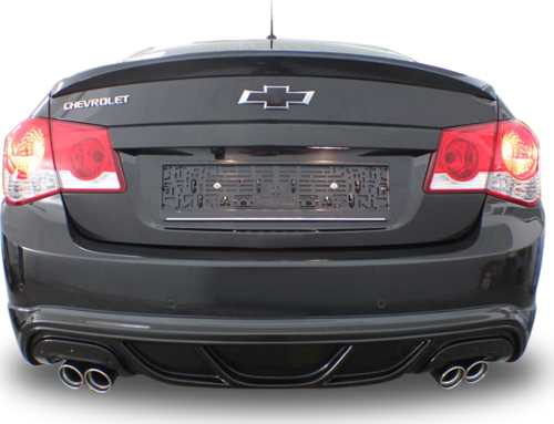 Chevrolet Cruze Uyumlu Sedan (2009 - 2013) Arka Tampon Eki - Difüzör (Plastik)