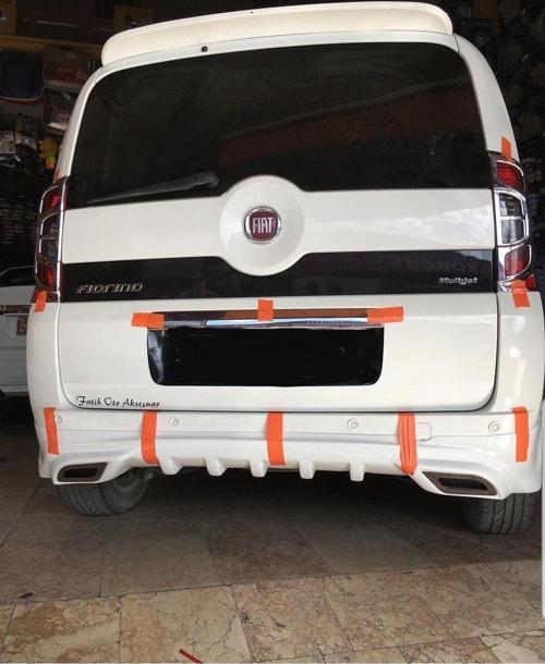 Fiat Fiorino Uyumlu X Difüzörlü Arka Karlık Boyalı