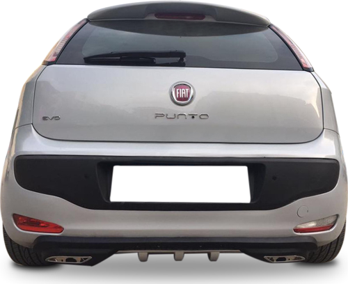 Fiat Punto Uyumlu Evo Egzoz Görünümlü Universal Arka Tampon Eki - Difüzör (Plastik)