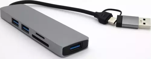 5in1 UsbA ve Type-C to 3x USB3.0, TF, SD, Type-C Çoklayıcı Hub Adaptör HC13FL
