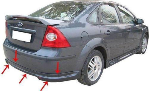 Ford Focus Uyumlu 2 Sedan Arka Tampon Altı Fiber 2005-2007