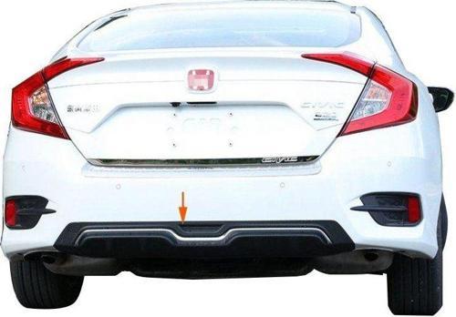 Honda Civic Uyumlu Fc5 Sedan (2015-2018) Modulo Arka Tampon Eki - Difüzör (Plastik)