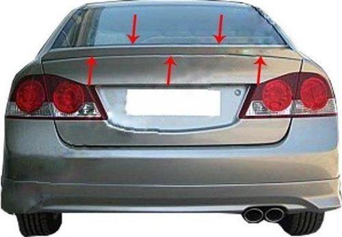Honda Civic Uyumlu 8 Spoiler Bagaj (Hybrıd) Fiber 2006-2011