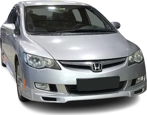 Honda Civic Uyumlu Fd6 (2006-2009) Makyajsız Kasa İçin Makyajlı Ön Tampon Ek (Plastik)