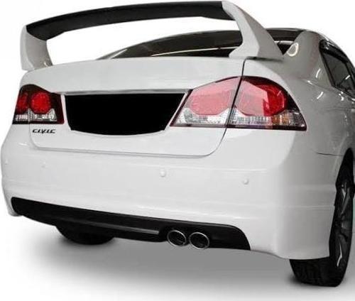 Honda Civic Uyumlu Fd6 (2006-2011) Mugen Arka Tampon Eki - Difüzör (Plastik)
