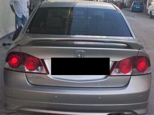 Honda Civic Uyumlu Spoiler Işıklı Spoiler 2006-2012 Boyalı Parça