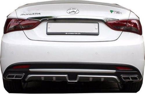 Hyundai Elantra Uyumlu 2012 - 2016 Arka Tampon Eki - Difüzör (Plastik)