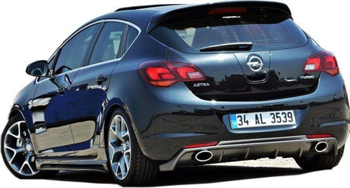 Opel Astra Uyumlu J Hatchback (2010-2012) Makyajsız Arka Tampon Eki - Difüzör (Plastik)