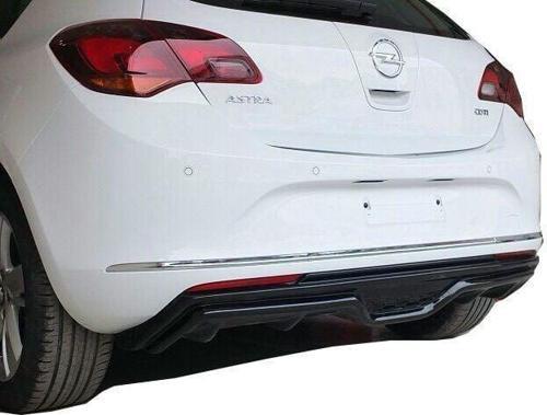 Opel Astra Uyumlu J Hatchback (2013-2015) Makyajlı Custom Arka Tampon Eki - Difüzör (Plastik)