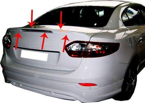Renault Fluence Uyumlu Sm3 Spoiler Bagaj (Işıklı) Fiber 2010 Ve Sonrası