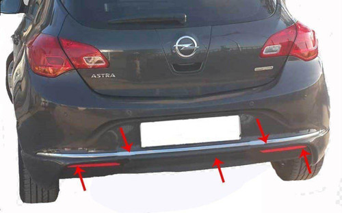 Opel Astra Uyumlu J Hatchback Arka Tampon Altı (Facelift) Fiber 2010 Ve Sonrası