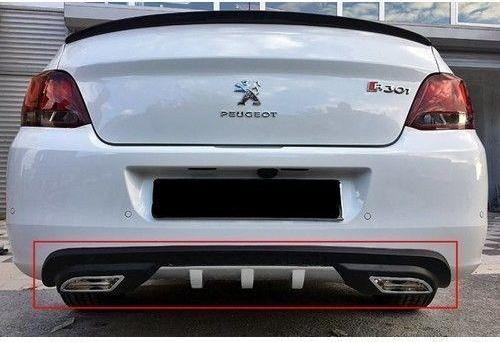 Peugeot 301 Uyumlu Egzoz Görünümlü Universal Arka Tampon Eki - Difüzör (Plastik)