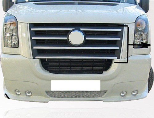Volkswagen Crafter Uyumlu Ön Tampon Giydirme Sisli (Telli) Fiber 2006-2011