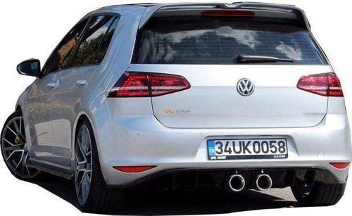Volkswagen Golf Uyumlu 7 (2012-2016) R400 Arka Tampon Eki - Difüzör (Plastik)