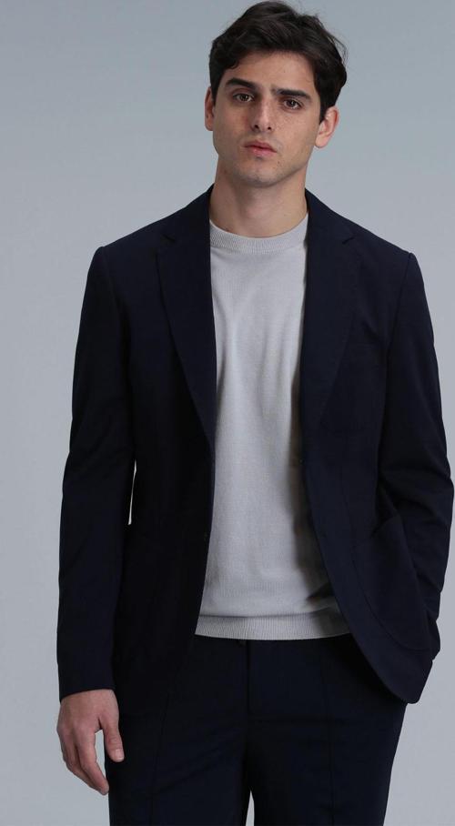 Erkek Peler Spor Blazer Slim Fit Ceket 111140158 Lacivert
