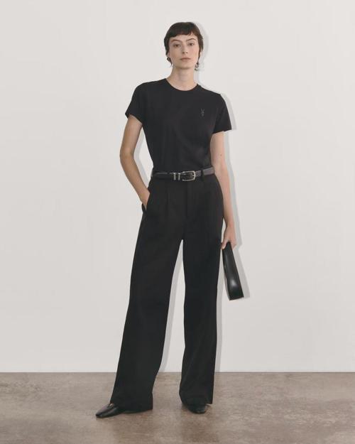 Kadın Siyah %100 Pamuk Süprem Rahat Kesim Kadın Spor Tişört - Kısa Kol Kzk-1001