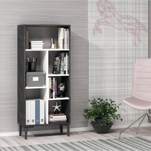 DemonteHome Collegedh Kitaplık Royalmermer Beyaz