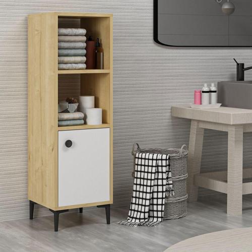 DemonteHome Leni̇dh Ki̇taplik Çok Amaçli Dolap Safi̇rmeşe Beyaz
