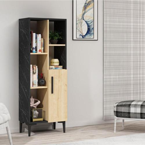 DemonteHome Ki̇taplik Ve Çok Amaçli Dolap Royalmermer Safi̇r Meşe