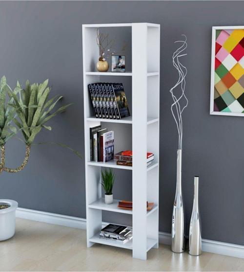 DemonteHome Readingdh Kitaplık 5 Bölmeli Beyaz