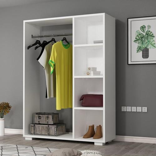 DemonteHome Pro Mi̇ni̇dh Açik Gardirop Beyaz