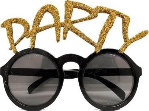 Altın Simli Party Yazılı Parti Gözlüğü Show