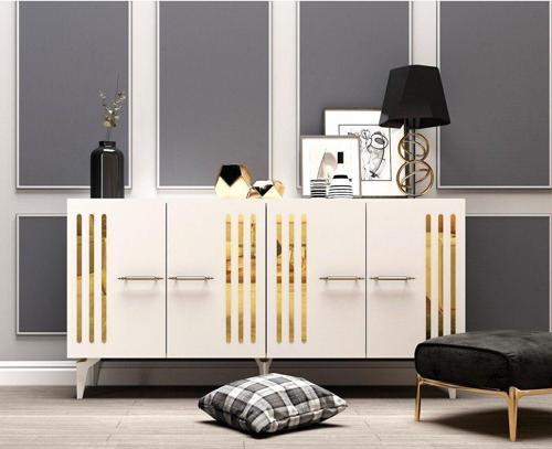 DemonteHome Junesdh Konsol Beyaz-Altin