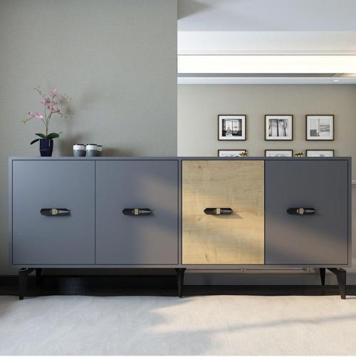 DemonteHome Cherrydh 180 Cm Konsol(Kx180) Antrasi̇t Safi̇rmeşe