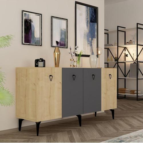 DemonteHome Mi̇amdh Konsol Safi̇rmeşe-Antrasi̇t