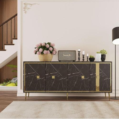 DemonteHome Bri̇ce Konsol Royalmermer-Altin