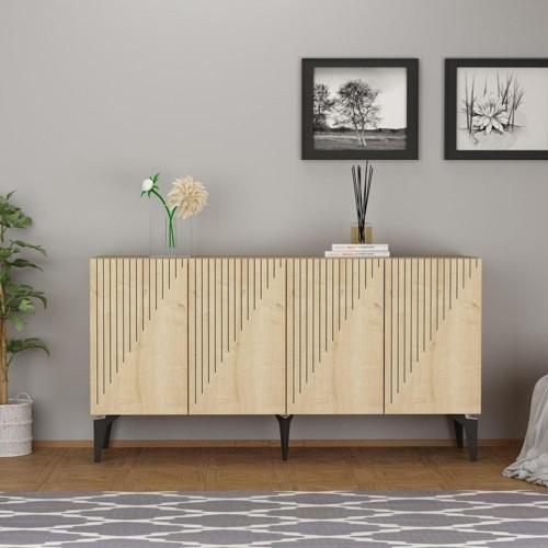 DemonteHome Drawdh Lazer Desenli̇ Konsol Safi̇rmeşe