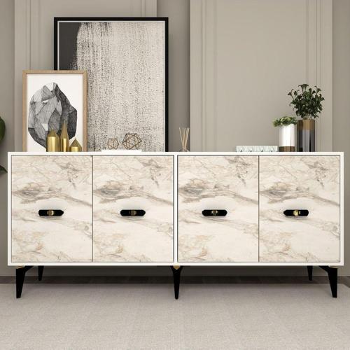 DemonteHome Flydh (Kx) 180 Cm Konsol Beyaz Efesmermer