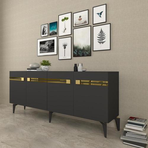 DemonteHome Hayatdh (Kb150) Konsol Antrasi̇t Altin