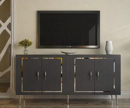 DemonteHome Pierodh (Kb150) Konsol Antrasi̇t Gümüş