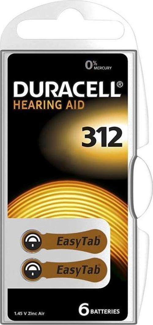DURACELL 312 NO KULAKLIK PİLİ 6LI PAKET 