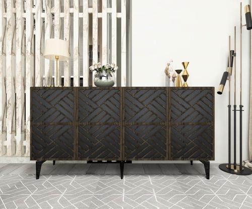 DemonteHome Gracedh Konsol Antrasi̇t(Cevi̇z Desen)