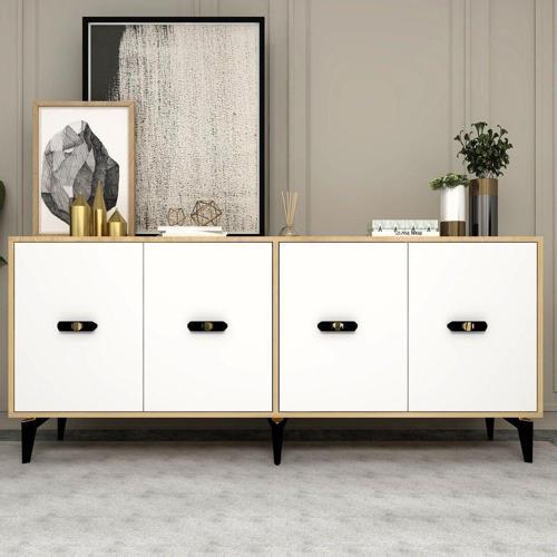 DemonteHome Flydh (Kx) 180 Cm Konsol Safi̇rmeşe Beyaz