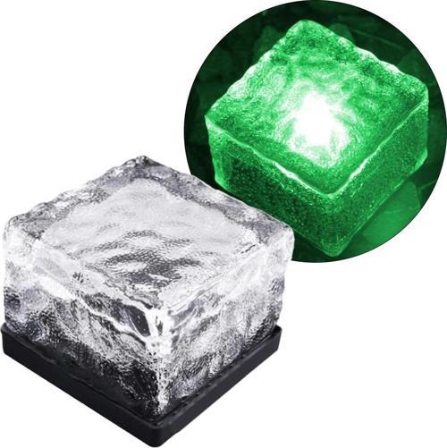 SOLAR LEDLİ YEŞİL TUĞLA GÖRÜNÜMLÜ BAHÇE DEKORASYON AYDINLATMA 