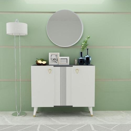 DemonteHome Honeydh 2 Kapakli 4 Rafli Konsol Antrasi̇t Beyaz