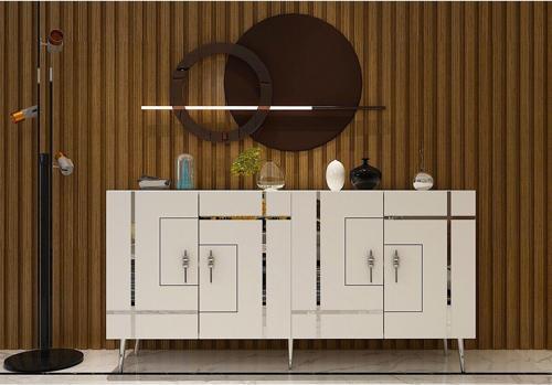 DemonteHome Li̇nedh (Kb150) Konsol Beyaz Gümüş