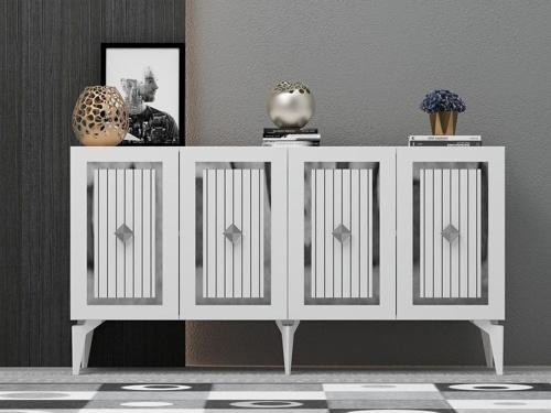 DemonteHome Noradh Konsol Beyaz Gümüş