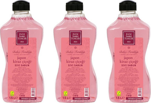 Sıvı Sabun Japon Kiraz Çiçeği 1.5 lt x 3 Adet