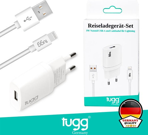 Akıllı Şarj Başlık Seti 5W Isı ve Akım Korumalı USB+Lightning iphone Kablolu 104300