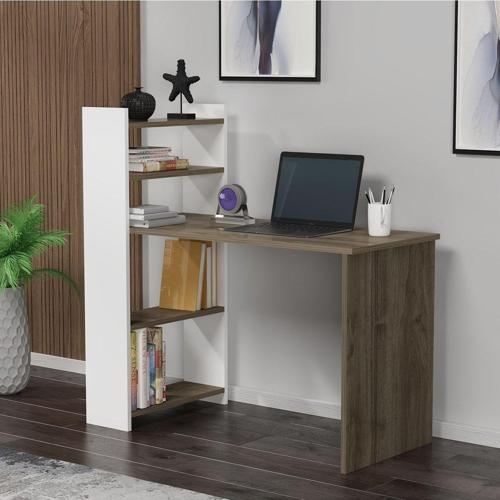 DemonteHome Ennadh 4 Rafli Çalişma Masasi Cevi̇z Beyaz