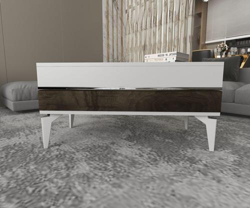 DemonteHome Tedydh Orta Sehpa Beyaz-Cevi̇z-Gümüş