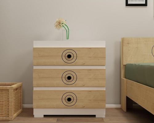 DemonteHome Valensdh (S) 3 Çekmeceli̇ Çok Amaçli Dolap, Şi̇fonyer Beyaz Safi̇rmeşe